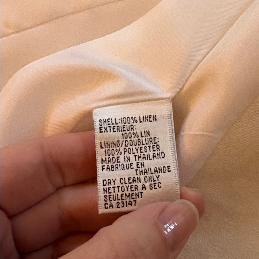 Talbots Cream Linen Jacket - Picture 6 of 6